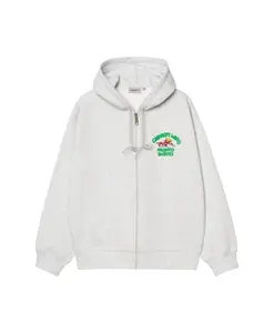 Серая хлопковая куртка с капюшоном Carhartt Wip, серый