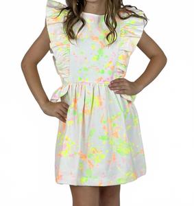 Платье для девочки с рюшами и принтом "брызги краски" в мультиколоре COS I SAID SO