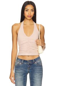 Топ на завязках с собранным центром Susana Monaco, chamoisee