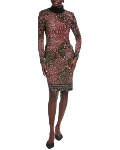 Шерстяное мини-платье с высоким воротником Etro