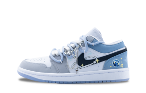 Jordan Баскетбольные кроссовки Air 1 The Universe с антискользящим покрытием, износостойкие, винтажные, унисекс, небесно-голубые