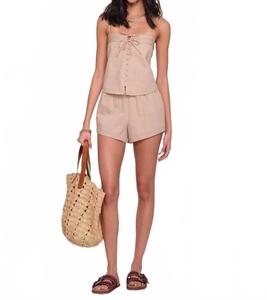 Шорты Myrtle с высокой талией в бежевом цвете Heartloom