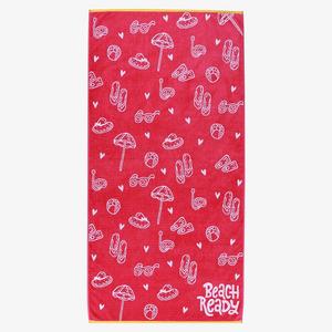 SUPERIOR Bahama Хлопковое ворсистое махровое пляжное полотенце большого размера, розовый