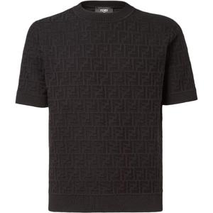 Logo Detailed Crewneck Knitted Jumper FENDI, черный