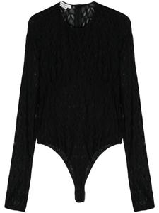 ALESSANDRO VIGILANTE прозрачное боди, черный