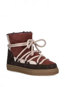 Ботинки Patchwork на шнуровке Inuikii, красный