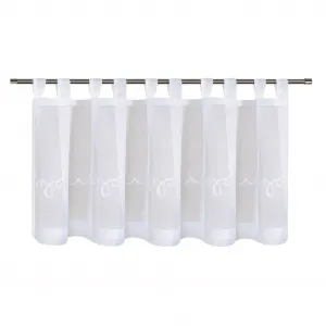 Скатерть Kalinda с петлями, 1 шт., размер ВxШ: 50x150 см, с изящной вышивкой Gerster, белый