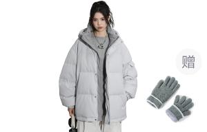 WARRIOR Пуховик Unisex из коллекции Huichao Riding The Wind, Light Gray