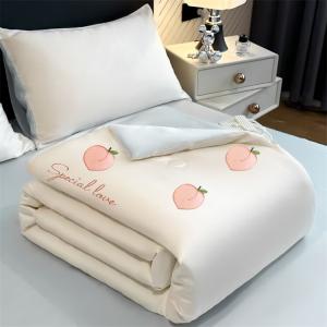 Avivi Одеяло летнее 200х230 см, ткань ледяной шелк, цвет Peach - Milk White Blue