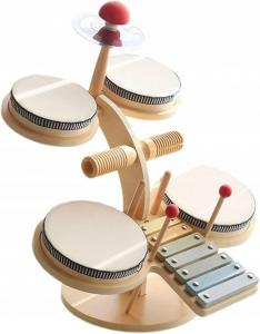 Деревянные музыкальные инструменты, ударные барабаны для детских тарелок Pan i Pani Gadżet