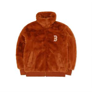 MLB Куртка Boston Red Sox бархатистая женская коричневая, Brown