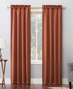 Энергосберегающая панель для затемнения Preston с карнизом для штор Sun Zero, terracotta