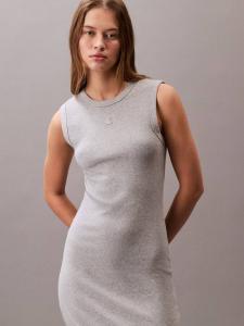 Бесплатное платье миди из хлопковой смеси Calvin Klein, Heroic Grey Heather