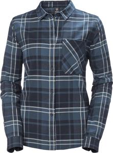 Helly-Hansen W Lokka Flannel LS Shirt - женская фланелевая рубашка с длинным рукавом, мягкая и прочная, идеальна для активного отдыха и повседневной носки Helly Hansen, 597 Navy Plaid
