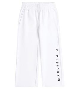 Спортивные брюки из хлопкового джерси Mm6 Maison Margiela, белый