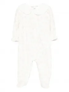 Пижама с воротником Питер Пэн и цветочным принтом Patachou, белый