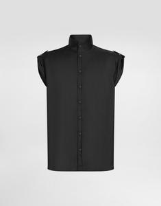 Гавайская рубашка из шелкового твила Dolce & Gabbana, черный