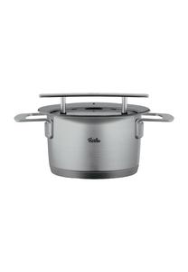 Серебряная кастрюля с стеклянной крышкой Phi collection Fissler