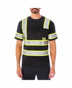 Мужская светоотражающая защитная футболка с коротким рукавом Smith's Workwear, Black