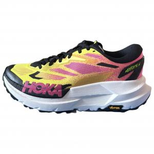 HOKA ONE ONE Дышащие и легкие кроссовки Mafate X для бега, мужские, розово-желтые