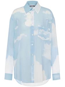 Moschino рубашка Transparent Sky, синий