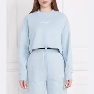 Укороченный свитшот Dellive Hugo, синий