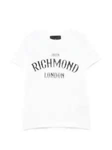 Футболка с тисненым логотипом John Richmond Junior, белый