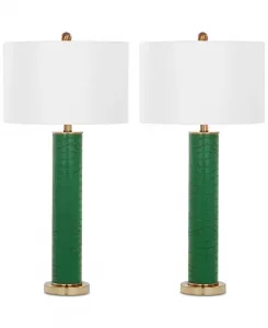 Набор из 2 настольных ламп Олли Safavieh, emerald