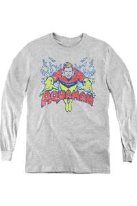 Футболка с длинным рукавом DC Comics Splish Splash для детей Gildan, Athletic Heather