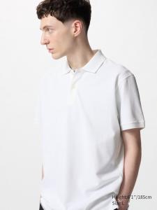 Рубашка поло dry piqué Uniqlo, цвет 00 белый