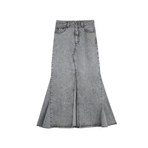 ELLE Повседневная длинная юбка Women's Medium Gray