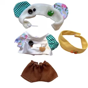 Extremely Cute Sweet Style 20cm Baby Clothes Suspender Skirt Set Doll Products Handsome