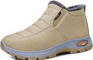 Женские зимние сапоги, зимние теплые ботильоны с овчиной, короткие зимние сапожки с меховой подкладкой, без шнурков Generic, Coffee