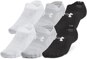 Носки Under Armour унисекс для взрослых Essential Ultra Low Tab Socks (6 шт.), (002) Black/Black/Halo Gray