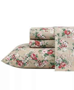 Пара наволочек из хлопкового перкаля, стандартная Laura Ashley, бежевый