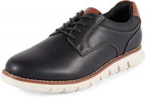 Мужские вязаные классические кроссовки-оксфорды Nautica: дышащие, стильные, легкие и удобные- идеально подходят для деловых встреч или прогулок, черный