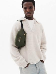 Поло с длинным рукавом без пуговиц Calvin Klein, Pelican