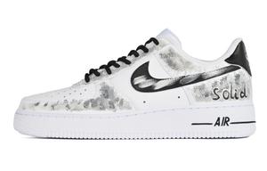 Nike Кроссовки для скейтбординга с низким верхом Air Force 1 Cushioning, Wear Resistant, женские, бело-серые