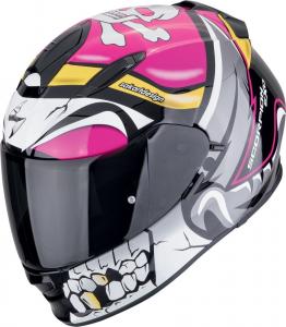 Шлем Scorpion Exo-491 Pirate, Black/White/Pink