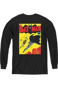 Футболка Batman First с длинным рукавом для детей Gildan, черный