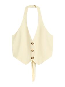 Костюмный жилет Bershka, Light yellow