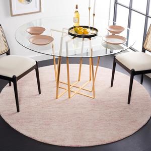 Ковер SAFAVIEH, 183 x 183 см, Metro Collection, Pink & Ivory, ручной работы из шерсти, идеален для помещений с высокой проходимостью в гостиной, спальне (MET867U)