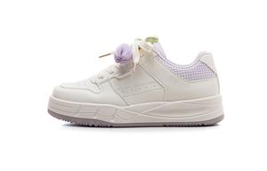 WARRIOR Дышащие легкие низкие повседневные туфли, увеличивающие рост, женские, бежево-фиолетовые