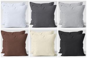 Набор из 2 наволочек из джерси - натуральный - 40x40 см - декоративный чехол на подушку, однотонный хлопок Müskaan