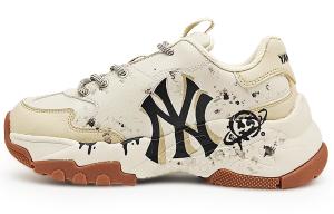MLB Низкие кроссовки Big Ball Chunky с защитой от скольжения, износостойкие, бежевые, унисекс