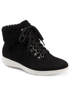 Ботинки Aerosoles Frankie Женские US 7 Черные Искусственная замша Щиколотка Круглый носок KHD1247