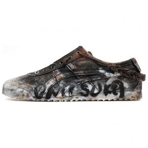 Кроссовки Onitsuka Tiger MEXICO 66 Lifestyle Shoes Unisex Low-top White/Blue/Red, черный/серый