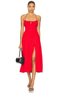 Летнее миди-платье Majorelle, cherry red