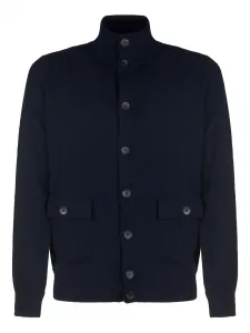 Кардиган с карманами и пуговицами Filippo De Laurentiis, синий