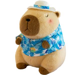 Летняя капибара Плюшевая кукла Высота 24см/30см/40см Длина Julebaby, синий